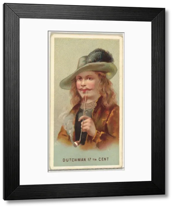 Framed Print : 17th Century Dutchman, from Worlds Smokers series (N33) for Allen & Framed Print : 17th Century Dutchman, from Worlds Smokers series (N33) for Allen &