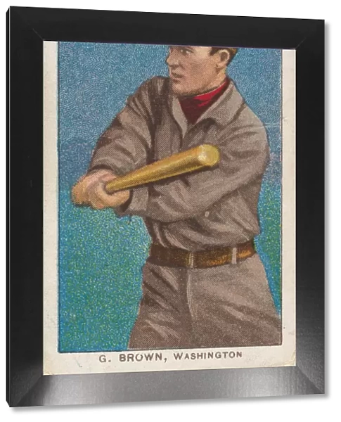 G. Brown, Washington, American League, from the White Border series (T206) for the Amer