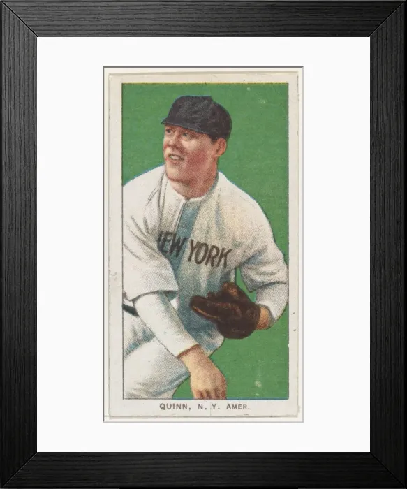 Framed Print : Quinn, New York, American League, from the White Border series (T206) for the American Framed Print : Quinn, New York, American League, from the White Border series (T206) for the American