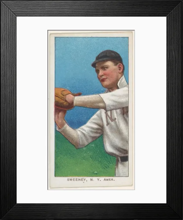 Framed Print : Sweeney, New York, American League, from the White Border series (T206) for the America Framed Print : Sweeney, New York, American League, from the White Border series (T206) for the America