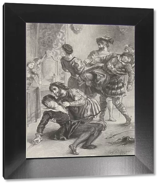 The Death of Hamlet, 1843. 1843. Creator: Eugene Delacroix