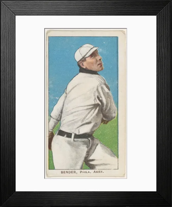 Framed Print : Bender, Philadelphia, American League, from the White Border series (T206) for the Amer Framed Print : Bender, Philadelphia, American League, from the White Border series (T206) for the Amer