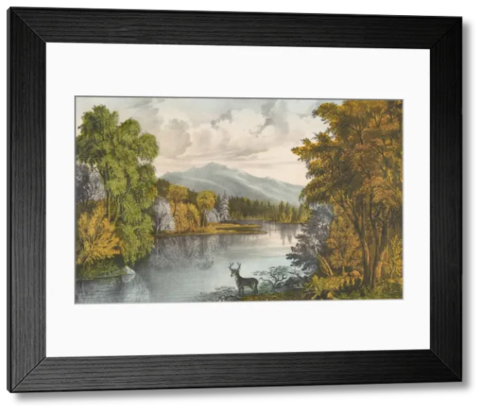 Framed Print : Moosehead Lake, Maine, 1857-72. 1857-72. Creators: Nathaniel Currier, James Merritt Ives Framed Print : Moosehead Lake, Maine, 1857-72. 1857-72. Creators: Nathaniel Currier, James Merritt Ives