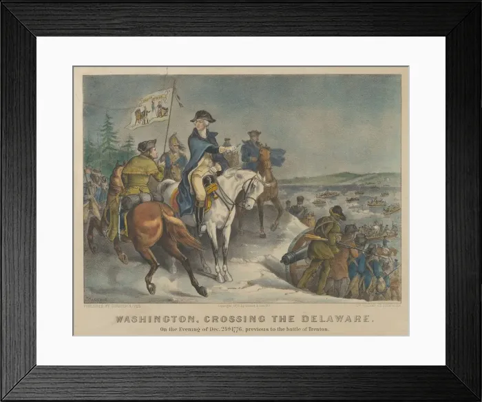 Framed Print : Washington, Crossing the Delaware-On the Evening of Dec Framed Print : Washington, Crossing the Delaware-On the Evening of Dec
