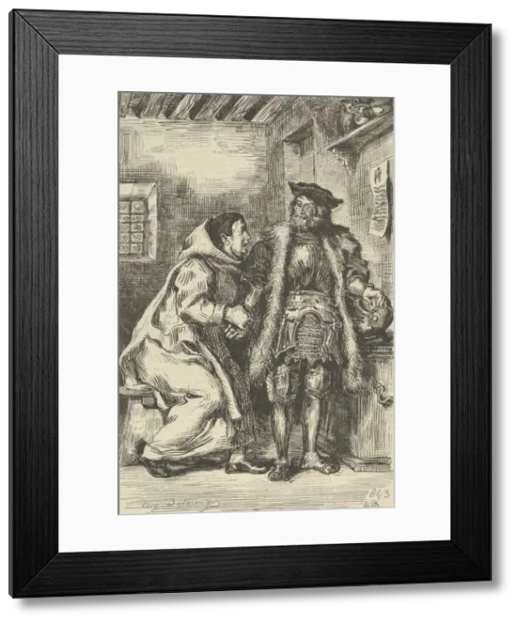 Framed Print : Goetz and Friar Martin, after 1845. after 1845. Creator: Eugene Delacroix Framed Print : Goetz and Friar Martin, after 1845. after 1845. Creator: Eugene Delacroix