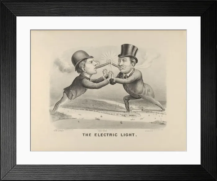 Framed Print : The Electric Light, 1880. 1880. Creators: Nathaniel Currier, James Merritt Ives Framed Print : The Electric Light, 1880. 1880. Creators: Nathaniel Currier, James Merritt Ives