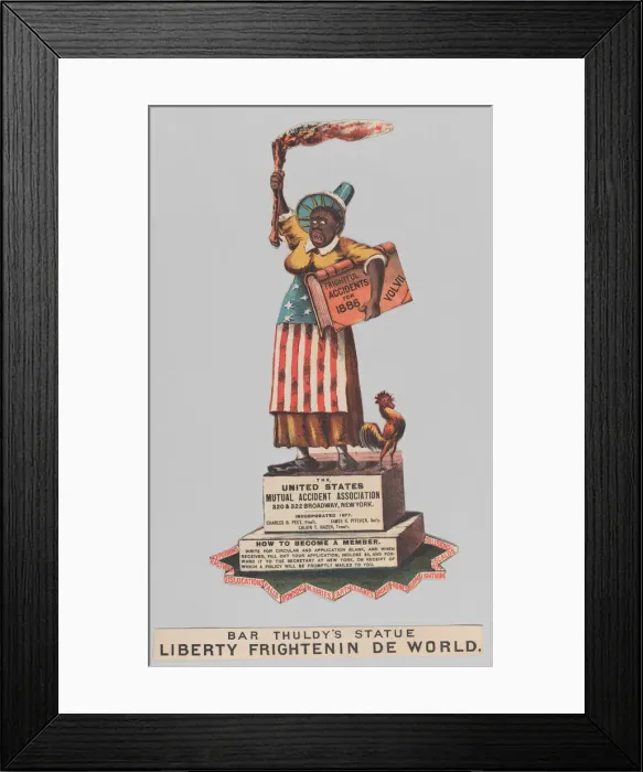 Framed Print : Bar Thuldys Statue: Liberty Frightenin de World, 1886. 1886