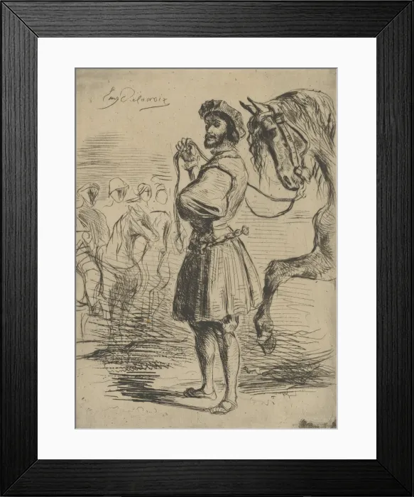 Framed Print : A Nobleman from the Time of Francis I, 1833. 1833. Creator: Eugene Delacroix Framed Print : A Nobleman from the Time of Francis I, 1833. 1833. Creator: Eugene Delacroix