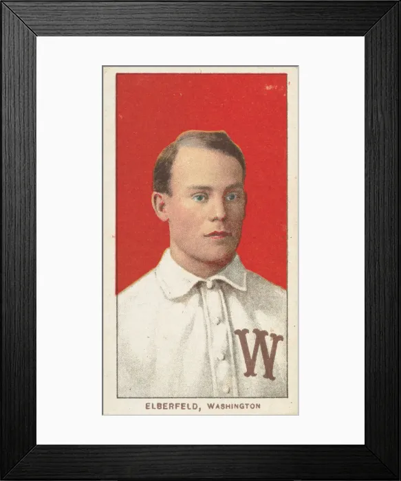Framed Print : Elberfeld, Washington, American League, from the White Border series (T206) for the Ame Framed Print : Elberfeld, Washington, American League, from the White Border series (T206) for the Ame