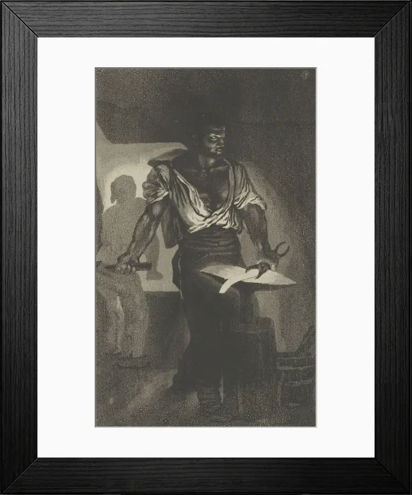 Framed Print : A Blacksmith, 1833. 1833. Creator: Eugene Delacroix Framed Print : A Blacksmith, 1833. 1833. Creator: Eugene Delacroix
