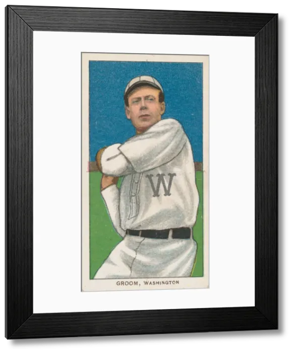 Framed Print : Groom, Washington, American League, from the White Border series (T206) for the America Framed Print : Groom, Washington, American League, from the White Border series (T206) for the America