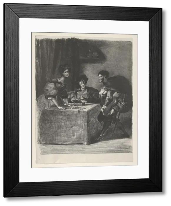 Framed Print : Mephistopheles presents himself to Martha (Goethe, Faust), 1825-27. 1825-27 Framed Print : Mephistopheles presents himself to Martha (Goethe, Faust), 1825-27. 1825-27