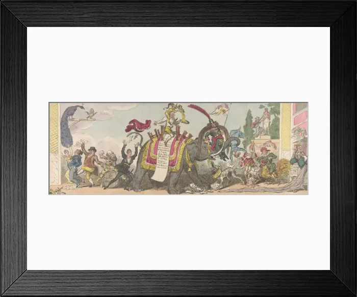 Framed Print : The Rehearsal or the Baron and the Elephant, January 1, 1812. January 1, 1812 Framed Print : The Rehearsal or the Baron and the Elephant, January 1, 1812. January 1, 1812
