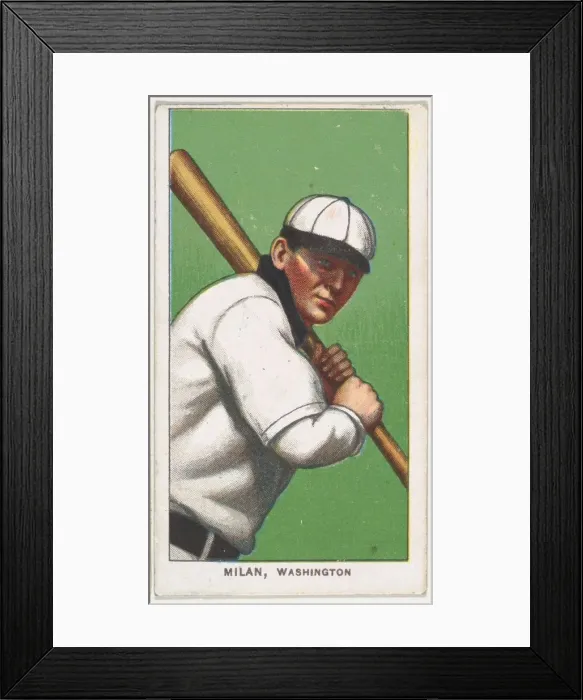 Framed Print : Milan, Washington, American League, from the White Border series (T206) for the America Framed Print : Milan, Washington, American League, from the White Border series (T206) for the America