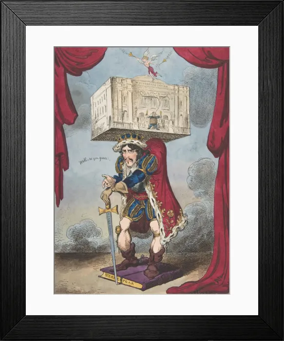 Framed Print : The Theatrical Atlas, May 7, 1814. May 7, 1814. Creator: George Cruikshank Framed Print : The Theatrical Atlas, May 7, 1814. May 7, 1814. Creator: George Cruikshank