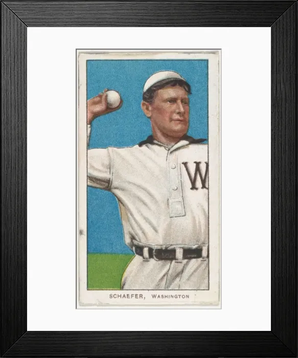 Framed Print : Schaefer, Washington, American League, from the White Border series (T206) for the Amer