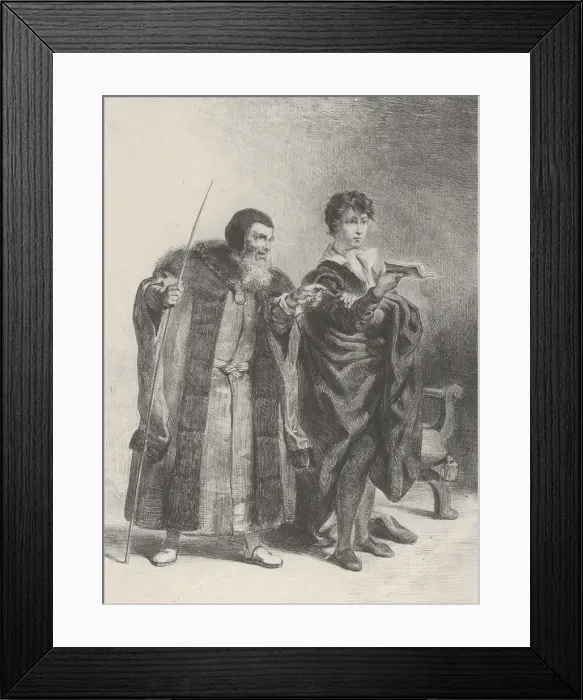 Framed Print : Polonius and Hamlet, 1834-43. 1834-43. Creator: Eugene Delacroix Framed Print : Polonius and Hamlet, 1834-43. 1834-43. Creator: Eugene Delacroix
