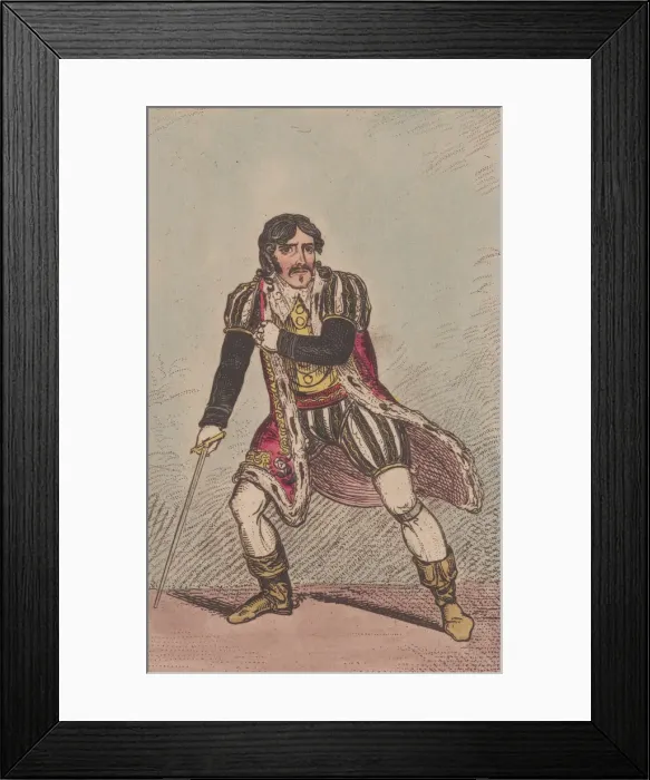 Framed Print : Edmund Kean as Richard III, ca. 1814. ca. 1814. Creator: George Cruikshank Framed Print : Edmund Kean as Richard III, ca. 1814. ca. 1814. Creator: George Cruikshank