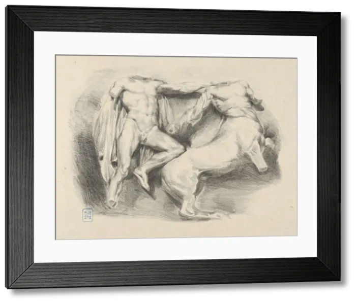 Framed Print : Theseus Conqueror of the Centaur Eurytus, 1825. 1825. Creator: Eugene Delacroix Framed Print : Theseus Conqueror of the Centaur Eurytus, 1825. 1825. Creator: Eugene Delacroix