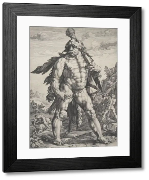 Framed Print : The Great Hercules, 1589. 1589. Creator: Hendrik Goltzius Framed Print : The Great Hercules, 1589. 1589. Creator: Hendrik Goltzius