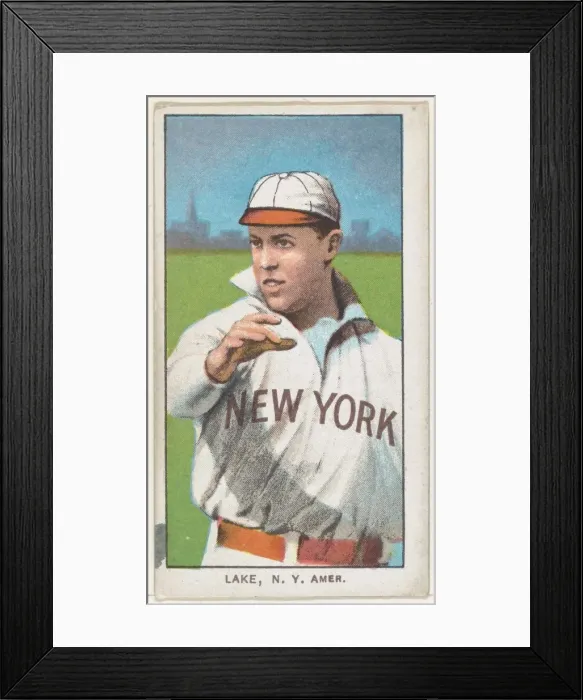 Framed Print : Lake, New York, American League, from the White Border series (T206) for the American T Framed Print : Lake, New York, American League, from the White Border series (T206) for the American T