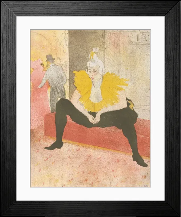 Framed Print : The Seated Clowness (Mademoiselle Cha-u-ka-o) (from the series Elles), 1896. 1896 Framed Print : The Seated Clowness (Mademoiselle Cha-u-ka-o) (from the series Elles), 1896. 1896