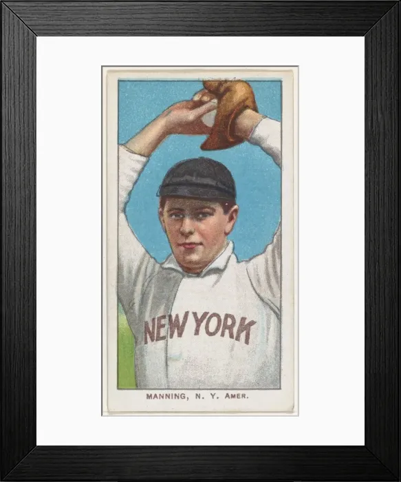 Framed Print : Manning, New York, American League, from the White Border series (T206) for the America Framed Print : Manning, New York, American League, from the White Border series (T206) for the America