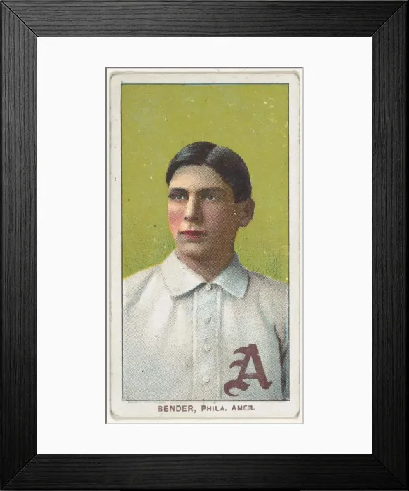 Framed Print : Bender, Philadelphia, American League, from the White Border series (T206) for the Amer Framed Print : Bender, Philadelphia, American League, from the White Border series (T206) for the Amer
