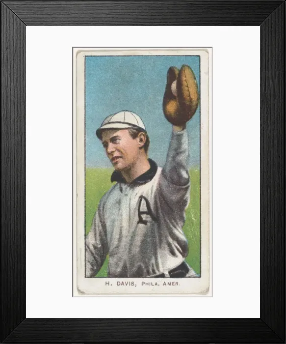 Framed Print : H. Davis, Philadelphia, American League, from the White Border series (T206) for the Am Framed Print : H. Davis, Philadelphia, American League, from the White Border series (T206) for the Am