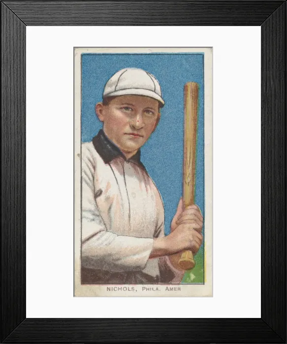 Framed Print : Nichols, Philadelphia, American League, from the White Border series (T206) for the Ame
