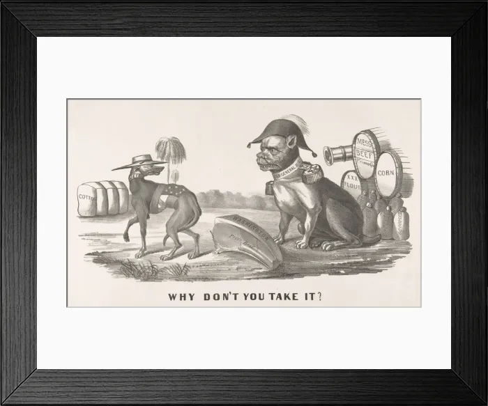 Framed Print : Why Don t You Take It?, 1861-64. 1861-64. Creators: Nathaniel Currier Framed Print : Why Don t You Take It?, 1861-64. 1861-64. Creators: Nathaniel Currier