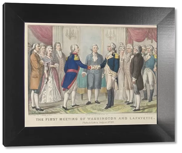 The First Meeting of Washington and Lafayette—Philadelphia, August 3rd, 1777, 1876