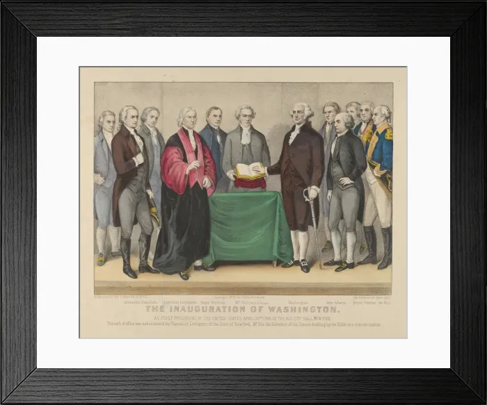 Framed Print : The Inauguration of Washington as First President of the United States Framed Print : The Inauguration of Washington as First President of the United States