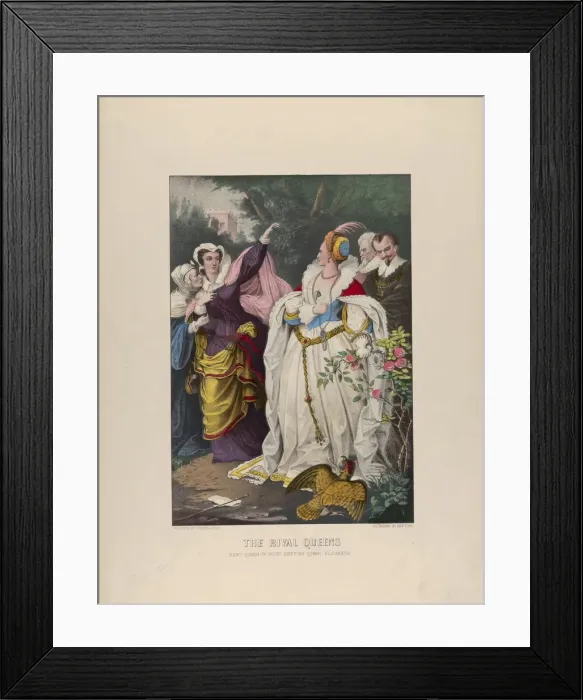 Framed Print : The Rival Queens - Mary Queen of Scots Defying Queen Elizabeth, 1857-72. 1857-72 Framed Print : The Rival Queens - Mary Queen of Scots Defying Queen Elizabeth, 1857-72. 1857-72