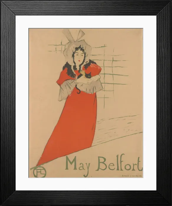 Framed Print : May Belfort, 1895. 1895. Creator: Henri de Toulouse-Lautrec Framed Print : May Belfort, 1895. 1895. Creator: Henri de Toulouse-Lautrec