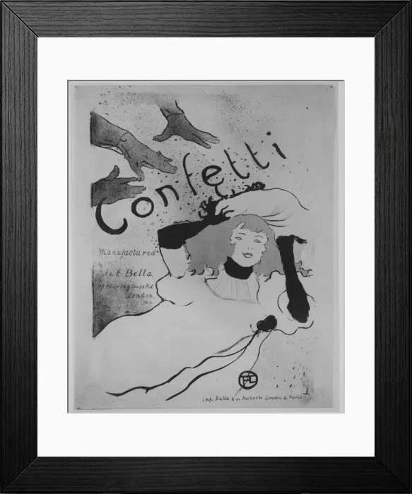 Framed Print : Confetti, 1894. 1894. Creator: Henri de Toulouse-Lautrec
