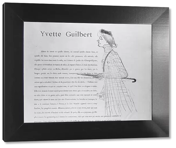 Yvette Guilbert, 1894. 1894. Creator: Henri de Toulouse-Lautrec