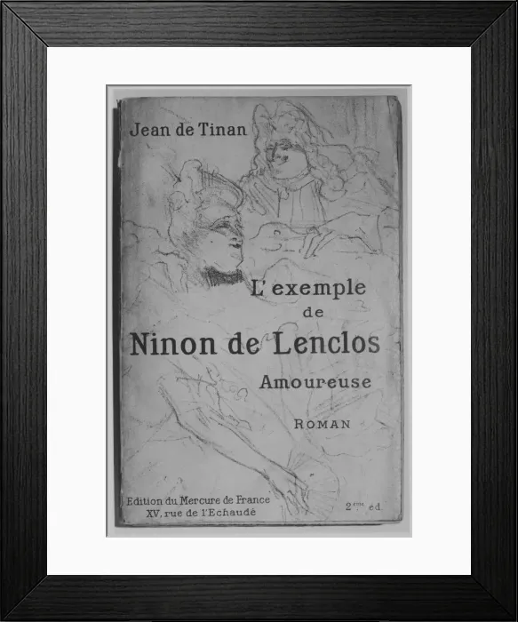 Framed Print : L Exemple de Ninon de Lenclos, Amoureuse, 1898. 1898. Creator: Henri de Toulouse-Lautrec Framed Print : L Exemple de Ninon de Lenclos, Amoureuse, 1898. 1898. Creator: Henri de Toulouse-Lautrec