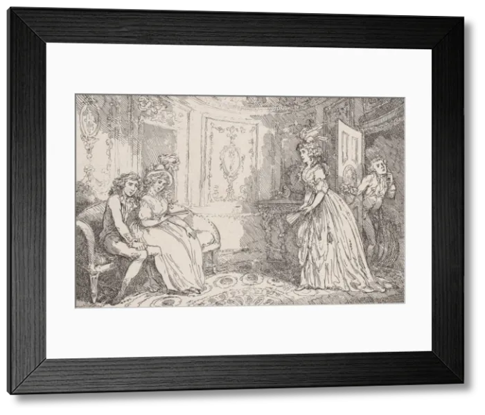 Framed Print : Tom Jones & Sophia interrupted in a tete a tete by Lady Bellaston Framed Print : Tom Jones & Sophia interrupted in a tete a tete by Lady Bellaston