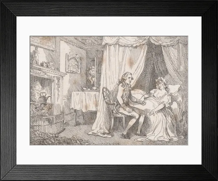 Framed Print : Lady Booby attempts to seduce the immaculate Joseph, from Framed Print : Lady Booby attempts to seduce the immaculate Joseph, from