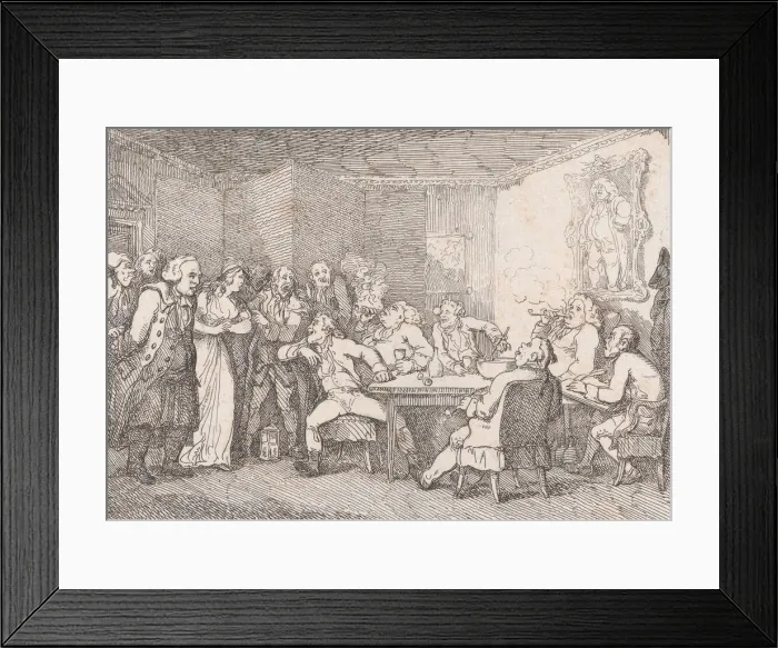 Framed Print : Parson Adams & Fanny examined as culprits before the country Justice Framed Print : Parson Adams & Fanny examined as culprits before the country Justice