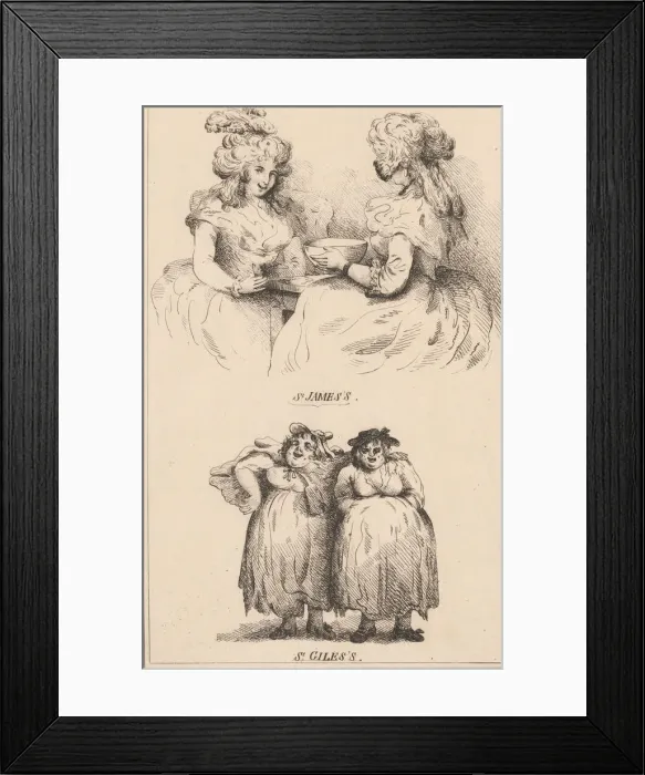 Framed Print : St Jamess and St Giless, 1792. 1792. Creator: Thomas Rowlandson Framed Print : St Jamess and St Giless, 1792. 1792. Creator: Thomas Rowlandson