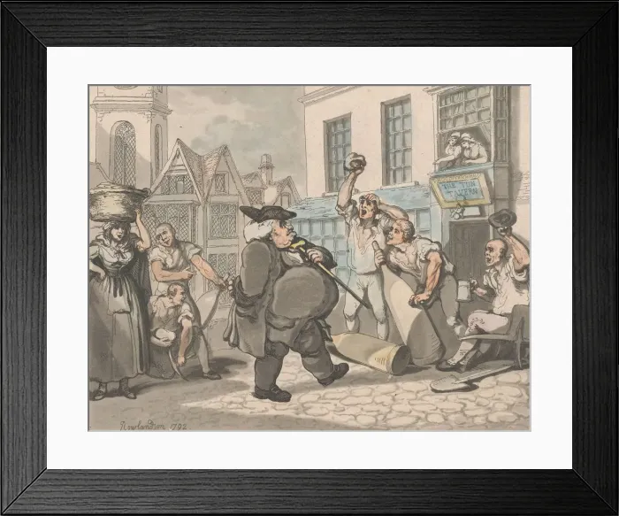 Framed Print : The Paviors Joy, 1792. 1792. Creator: Thomas Rowlandson Framed Print : The Paviors Joy, 1792. 1792. Creator: Thomas Rowlandson