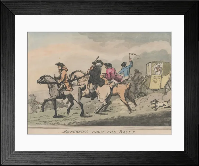 Framed Print : Returning from the Races, December 1, 1791. December 1, 1791. Creator: Thomas Rowlandson Framed Print : Returning from the Races, December 1, 1791. December 1, 1791. Creator: Thomas Rowlandson