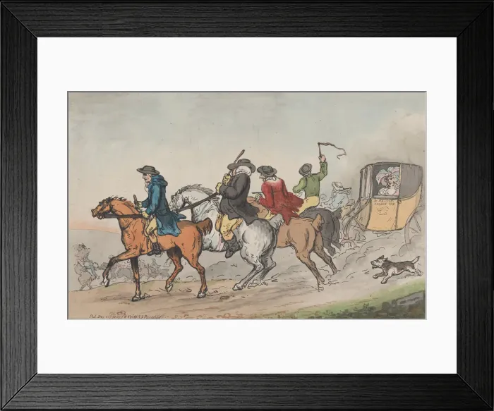 Framed Print : Returning from the Races, December 1, 1791. December 1, 1791. Creator: Thomas Rowlandson Framed Print : Returning from the Races, December 1, 1791. December 1, 1791. Creator: Thomas Rowlandson
