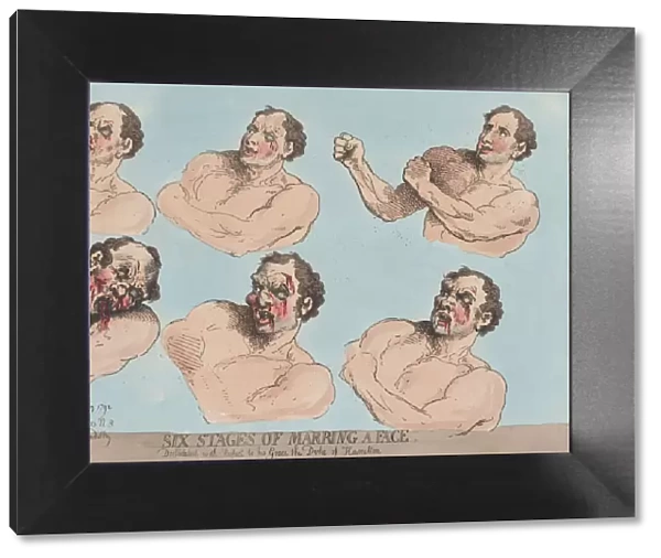 Six Stages of Marring a Face, May 29, 1792. May 29, 1792. Creator: Thomas Rowlandson