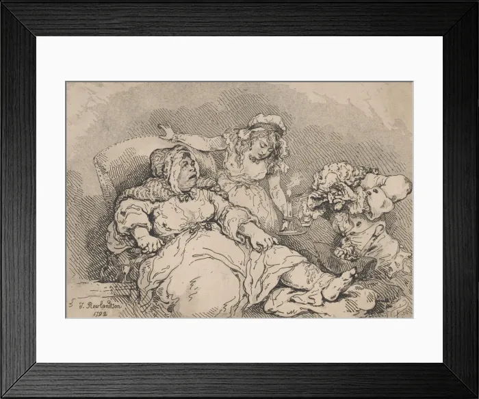 Framed Print : A Bawd on her Last Legs, 1792. 1792. Creator: Thomas Rowlandson Framed Print : A Bawd on her Last Legs, 1792. 1792. Creator: Thomas Rowlandson