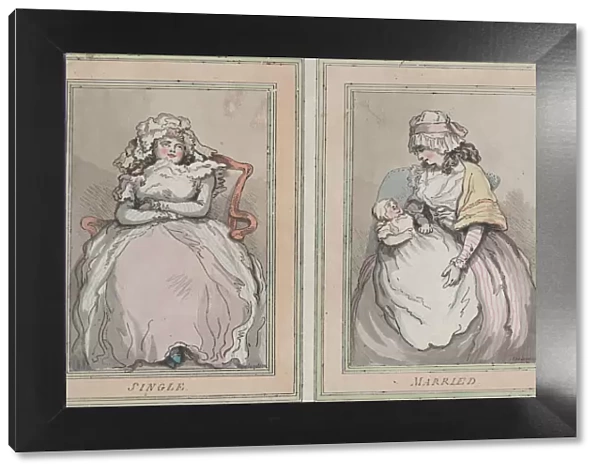 Single and Married, December 1, 1791. December 1, 1791. Creator: Thomas Rowlandson