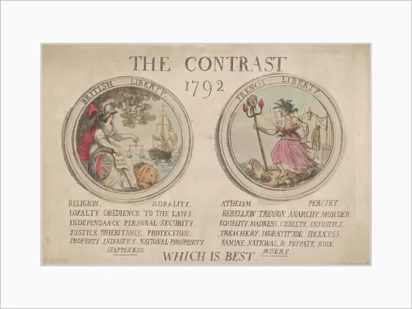 The Contrast, December 1792. December 1792. Creator: Thomas Rowlandson