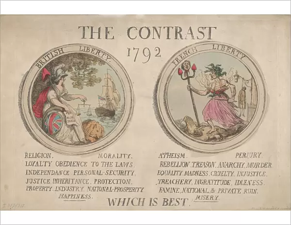 The Contrast, December 1792. December 1792. Creator: Thomas Rowlandson
